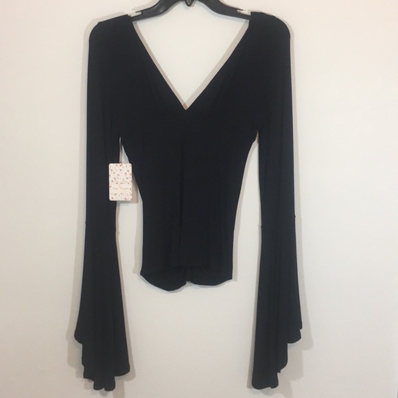 NWT Free People What a Babe bell sleeved top shirt - Picture 9 of 9